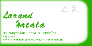 lorand hatala business card
